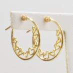 ショッピングハートゴールド ピアス K18金 ハート フープ ピアス イエローゴールド ピンクゴールド ホワイトゴールド YG PG WG レディース