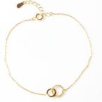 ブレスレット K18イエローゴールド ダイヤモンド サークル ブレスレット YG