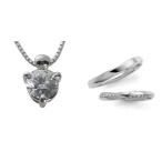 婚約 ネックレス 結婚指輪 3セット ダイヤモンド プラチナ 0.3カラット 鑑定書付 0.39ct Dカラー VVS1クラス 3EXカット GIA