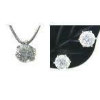 ダイヤモンド ネックレス ピアス 0.50ct Fカラー SI2クラス EXカット 1.0ctup Dカラー VVSクラス 3EXカット GIA