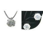 ダイヤモンド ネックレス ピアス 0.33ct Dカラー SI1クラス 3EXカット 0.6ctup Dカラー SIクラス 3EXカット GIA