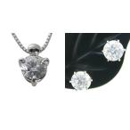 ダイヤモンド ネックレス ピアス 0.208ct Gカラー VS1クラス 3EXカット H&amp;C 0.4ctup Fカラー VVS〜VSクラス 3EXカット H&amp;C CGL