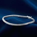 ダイヤモンドテニスブレスレット ダイヤモンド ブレスレット K18WG 3.50ct 激安 送料無料