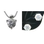 ダイヤモンド ネックレス ピアス 0.324ct Dカラー VVS1クラス 3EXカット H&amp;C 0.6ctup Dカラー VVSクラス 3EXカット H&amp;C CGL