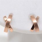 クロス X エックス ピアス K10PG 10金 ピンクゴールド 可愛い ピアス レディース
