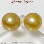 Yahoo! Yahoo!ショッピング(ヤフー ショッピング)パールピアス ゴールデン K18ピアス SILVERイヤリング 南洋真珠ゴールデン SouthSeaPearl12.2mm 6月誕生石