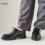 エネス ENESS シューズ モカシン 靴 レディース 春 夏 秋 冬  レザー 本革 厚底 靴ひも イタリア製 ブラック 36 37 38 ST-5709