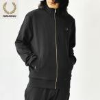 フレッドペリー FRED PERRY スウェット ジャージ ZIP THROUGH SWEATSHIRT ジップ スルー メンズ フルジップ ブルゾン ブラック M L J1327 (クーポン対象外)