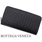 BOTTEGA VENETA ボッテガヴェネタ 510643 V47W1 1275 イントレチャート ラウンドファスナー長財布 カーフレザー ブラック メンズ 新品 箱付