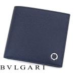 BVLGARI ブルガリ 39324 BB Manブルガリ・ブルガリ 二つ折り財布 メンズ デニム サファイア Denim Sapphire