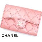 CHANEL Chanel AP0214 PINK matelasse here Mark Classic flap card-case card-case pink × Gold metal fittings new goods gift box attaching 