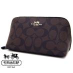 COACH アウトレット F53385 IMAA8 コーチ シグネチャー PVC コスメティックケース コスメポーチ ポーチ 小物入れ ブラウン×ブラック