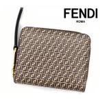 FENDI　フェンディ　8M0407 AHM1 F1FNK　FFロゴ　レザー ミディアム ウォレット　小銭入れ付き　二つ折り財布　コンパクト財布　レディース　ブラウン