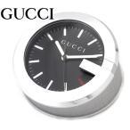 ショッピングGマーク GUCCI　グッチ　YC210004 置時計 テーブルクロック Gマーク アナログ クォーツ シルバー ブラック文字盤