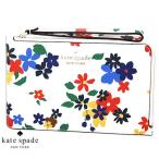 ショッピングケイトスペード kate spade ケイトスペード アウトレット WLR00419 143 ハンドストラップ付ポーチ リストレット PVC ジップ フローラル 花柄 新品