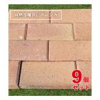 レンガ 庭 敷石 9個セット ガーデニング 敷きレンガ ガーデン ブリック 造園 アプローチ 花壇 家庭菜園 約23×11.5×4cm シングル