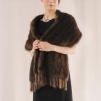 毛皮/ロシアンセーブル編み込みスト...