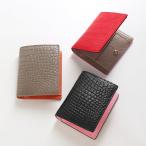 クロコダイル マット 折り財布 レディース バイカラー 二つ折り財布 小銭入れ付き かわいい ギフト プレゼント 母の日 花以外 実用的 (06001752r)