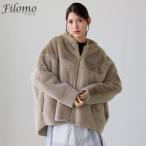 爆買！リバーシブル フェイクファー ジャケット Filomo エコファー ファー リアル 毛皮 コート ジャケット(08000349r)