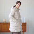 ショッピングワケアリ ［訳あり］［アウトレット］ ダウンコート レディース 軽量 ダウン90% ハンガリーグース フード付き 冬 高品質 暖かい グレージュ アウター (08000353-1r)
