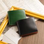 ショッピングサイフ ［10%OFF春財布クーポン］日本製 二つ 折り財布 コードバン 両カード入れ プレリー / メンズ［名入れ 可能］