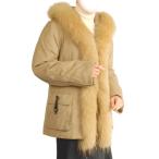 ラクーントリミング ジャケット フード付き 毛皮コート