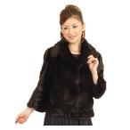 ファー/(ファージャケット ファーコート)(ファー 毛皮)ブラウンミンクケープジャケット