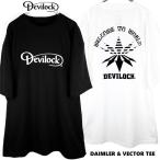 DEVILOCK デビロック「DAIMLER & VECTOR TEE」半袖Tシャツ ビッグ 黒白 ブラックホワイト ロゴ バックプリント スカル メンズレディース Rogia