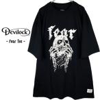 DEVILOCK デビロック「Fear Tee」半袖Tシャツ オーバーサイズ ビッグT スカル ドクロ 黒白 ブラック ホワイト ロゴ メンズ レディース 大きい Rogia