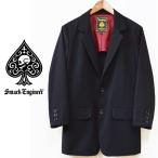 (40%OFF) SMACK ENGINEER スマックエンジニア「SPICY JACKET」ストレッチテーラードジャケット 七分袖 黒 ブラック スカル ドクロ スペード ギフト Rogia