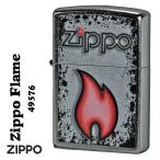 zippo ライター Flame Design　フレイムデザイン　ZIPPOロゴ　ストリートクローム　2023モデル #49576  ギフト 送料無料 ネコポス可