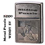 zippo(ジッポーライター)人気の「WINDY」デザイン ウィンディ メタルパズルガール プレート貼り クロームバレル MPG-SV かわいい 送料無料 (ネコポス可)