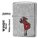 ショッピングzippo zippo ジッポーライター大人気 WINDY メタル貼り　ホワイトニッケル  WINDY-Metal-WN  キュート レトロ   送料無料  ネコポス可