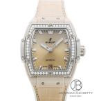 ウブロ HUBLOT スピリット オブ ビッグ・バン ベージュセラミック チタニウム ダイヤモンド 665.CZ.891B.LR.1204 中古 時計 男女兼用