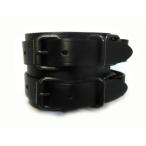 ショッピングリストバンド 本革 リストバンド ダブル ベルト ダーク サイド 本革 （レザー）製 JAJABOON ジャジャブーン