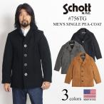 ショッピングschott ショット SCHOTT 当店別注 756TG メンズ ウール シングル ピーコート ｜ アメリカ製 コート アウター 防寒 Pコート 男性 キルトライニング キルティング 中綿