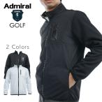 アドミラル ゴルフ ADMIRAL GOLF ハイブリット ジップアップスウェット メンズ ADMA479 WHT BLK M L LL 3L  ホワイト ブラック ウインドブレーカー 小平智