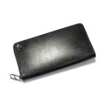 JAM HOME MADE ジャムホームメイド ブライドルレザーファスナーロングウォレット ユニセックス 革 イギリス ブライドル ブラック 機能性