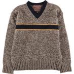 古着 アバクロンビーアンドフィッチ Abercrombie&Fitch ライン入り Vネック ウールニットセーター メンズM /eaa353941 【SS2403】