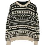 古着 90年代 アメリカンイーグル AMERICAN EAGLE OUTFITTERS 総柄 モックネック ニットセーター USA製 メンズL相当 ヴィンテージ/eaa410927