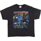 ショッピングjam 古着 ヘインズ Hanes IRON MAIDEN アイアンメイデン バンドTシャツ バンT メンズXL /eaa442023