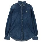 古着 ラルフローレン Ralph Lauren CUSTOM FIT 長袖 ボタンダウンデニムシャツ レディースS相当 /eaa459080