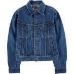 ショッピング古着 古着 80年代 リー Lee RIDERS ライダース 黒タグ デニムジャケット Gジャン USA製 メンズM相当 ヴィンテージ /eaa477419