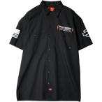 ショッピング古着 古着 ディッキーズ Dickies Harley-Davidson ハーレーダビッドソン 半袖 ワークシャツ ボックスシャツ メンズM相当 /eaa477550