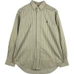 ショッピング古着 古着 ラルフローレン Ralph Lauren CLASSIC FIT マルチストライプ 長袖 ボタンダウンストライプシャツ メンズM相当 /eaa495517