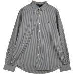 ショッピング古着 古着 ラルフローレン Ralph Lauren CUSTOM FIT マルチストライプ 長袖 ボタンダウンストライプシャツ メンズL相当 /eaa495527