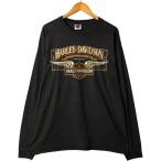 ショッピングハーレーダビッドソン 古着 ハーレーダビッドソン Harley-Davidson モーターサイクル ロングTシャツ ロンT メンズXXL相当  /eaa529906