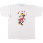 古着 80年代 ディズニー DISNEY MINNIE MOUSE ミニーマウス キャラクタープリントTシャツ USA製 メンズL相当 ヴィンテージ /eaa543283