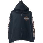 古着 ハーレーダビッドソン Harley-Davidson ドクロ柄 スカル柄 バックプリント スウェットフルジップパーカー メンズS相当 /eaa544835 【SS2509_30】