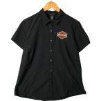 古着 NORTH END SPORT Harley-Davidson ハーレーダビッドソン 半袖 ワークシャツ レディースL相当 /eaa544854 【SS2509_30】